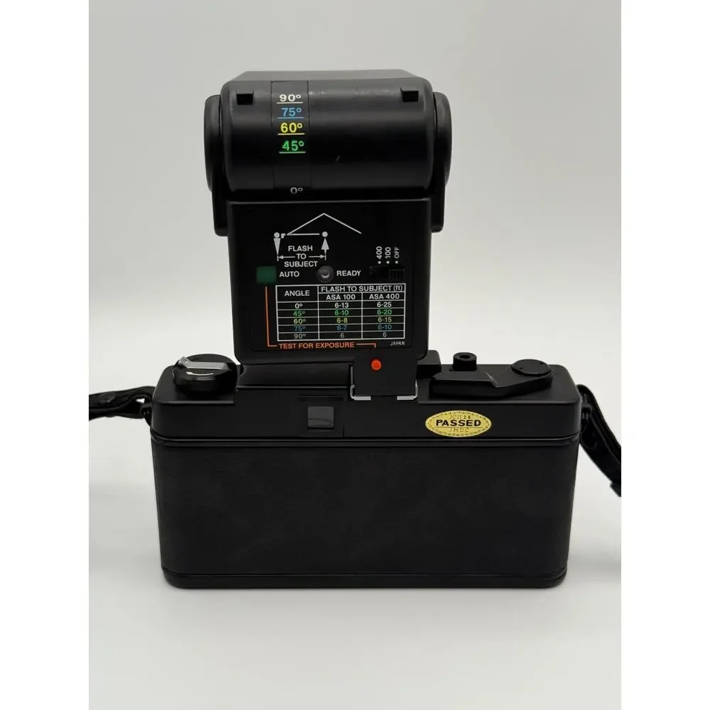 Nimslo 3D Quadra Lens Camera w/ Opti-Lite Flash Tested Working